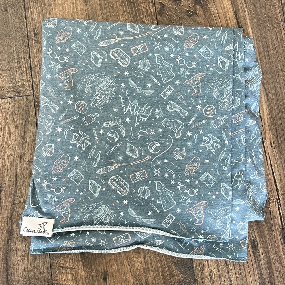 Copper Pearl Knit Harry Potter Swaddle Blanket in Hogwarts
